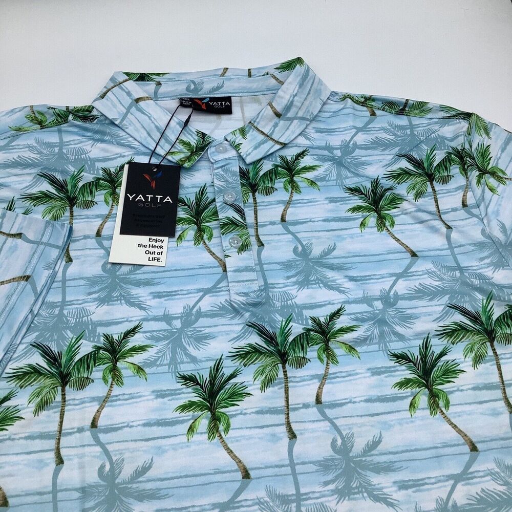 Yatta Golf Mens‎ Makani Olu Olu Short Sleeve Golf Polo Size XXL NWT